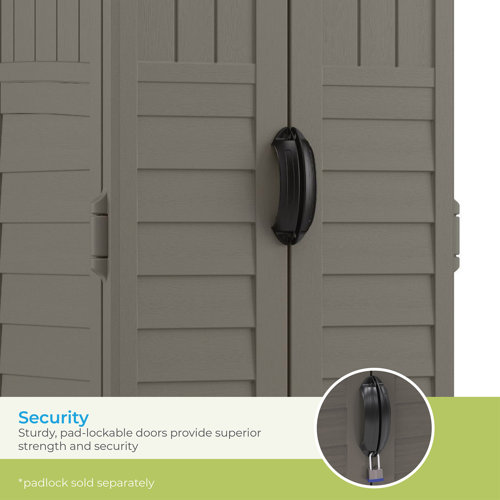 Suncast Outdoor Vanilla Suncast 2 ft. 8.25 in. W x 2 ft. 1.50 in. D